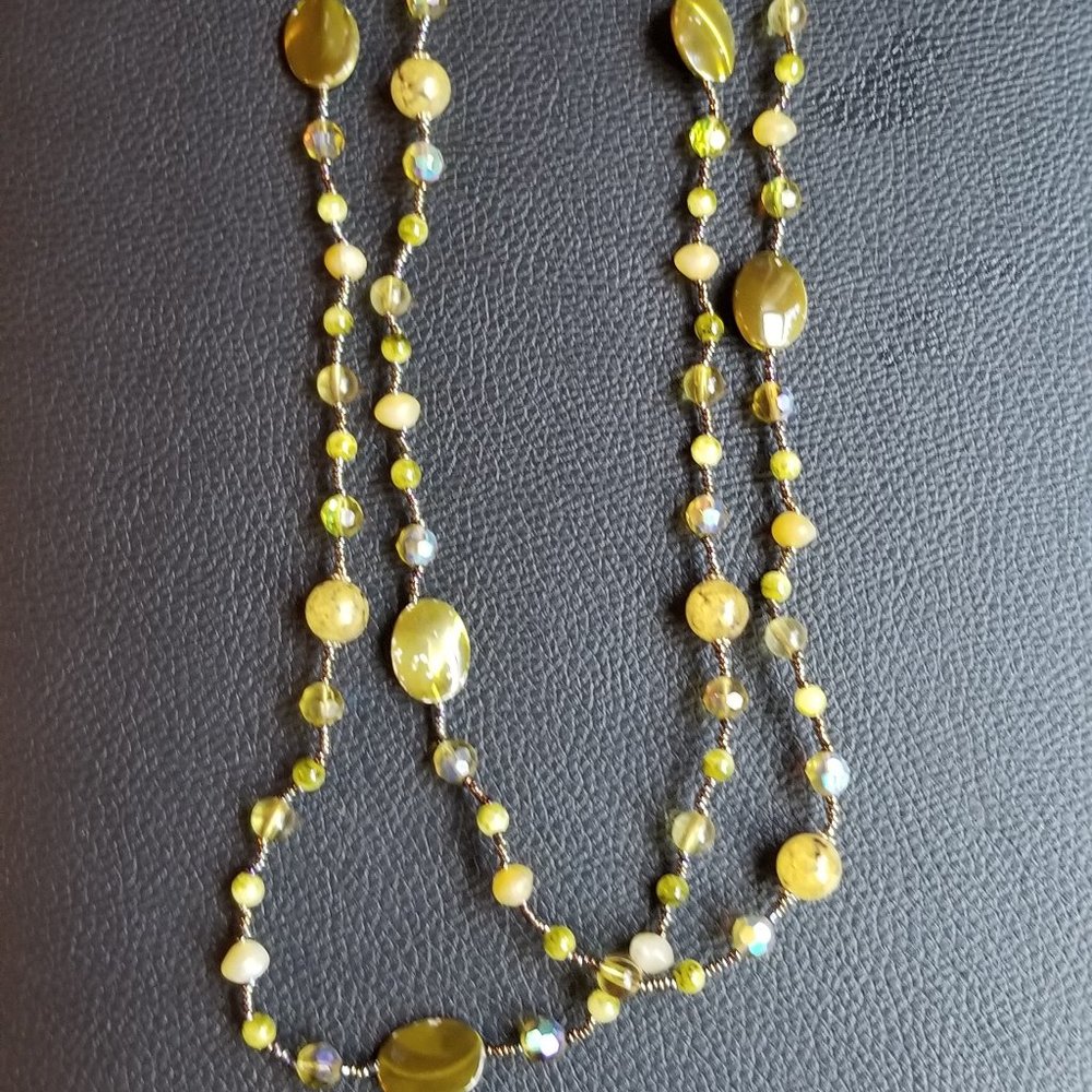 long multicolored necklace